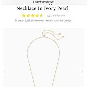 Kendra Scott Jewelry - Kinda Scott pearl necklace. Kendra Scott Jewelry - Kinda Scott pearl necklace.